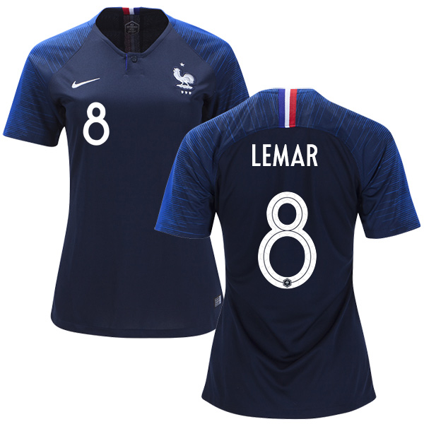 Women's France #8 Lemar Home Soccer Country Jersey - Click Image to Close